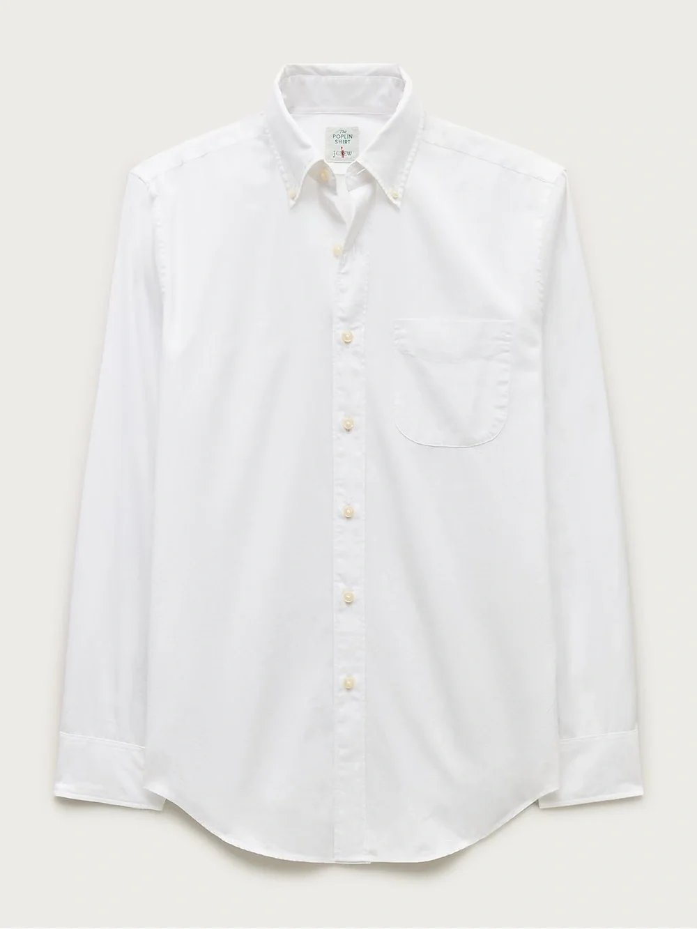 J. CREW Poplin shirt with button-down collar in White Size M NWD $89.50 CT996